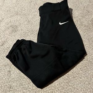 Nike Black Softball Pants with White Logo, Womens XS